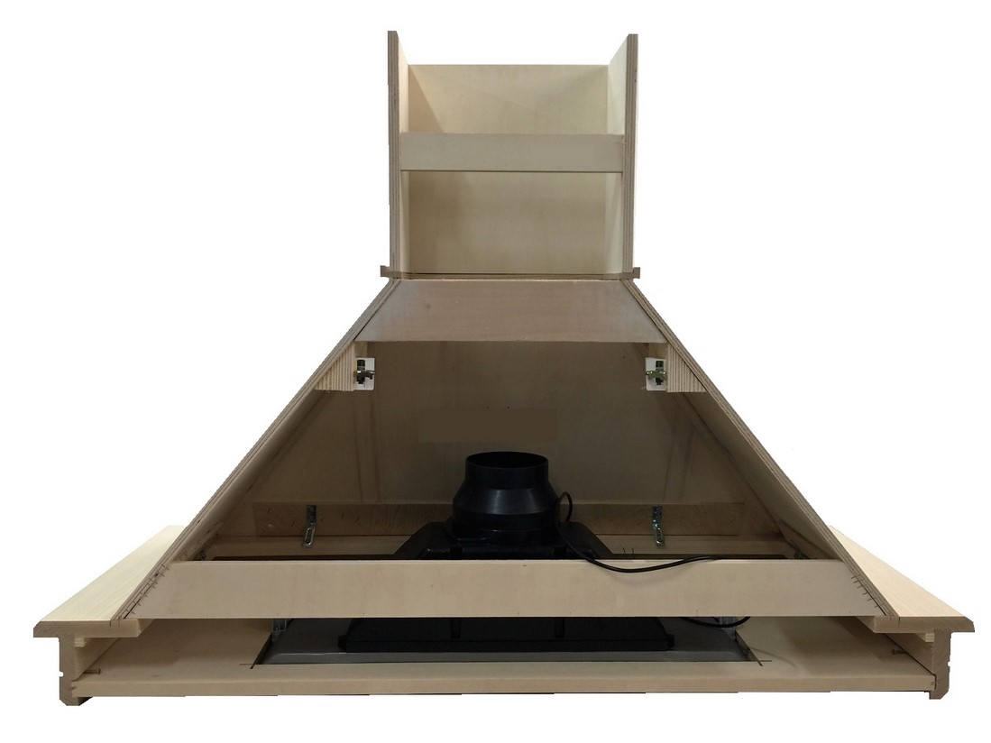 - Cappa classica Rustica legno STOCK 90 Frassino Bianco decape' motore 218 mc/h